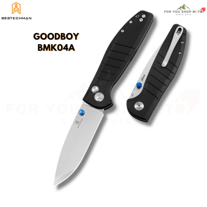Bestechman Goodboy (BMK04) มีดพับ EDC เหล็ก D2 3.54นิ้ว ด้าม G10 ระบบ Button Lock ลื่นไหลด้วยลูกปืนเซรามิก