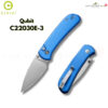 มีดพับ CIVIVI Qubit ใบมีด 14C28N / Damascus 2.98นิ้ว ด้าม Aluminum ระบบ Button Lock & Thumb Stud EDC รุ่น C22030E