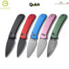 มีดพับ CIVIVI Qubit ใบมีด 14C28N / Damascus 2.98นิ้ว ด้าม Aluminum ระบบ Button Lock & Thumb Stud EDC รุ่น C22030E