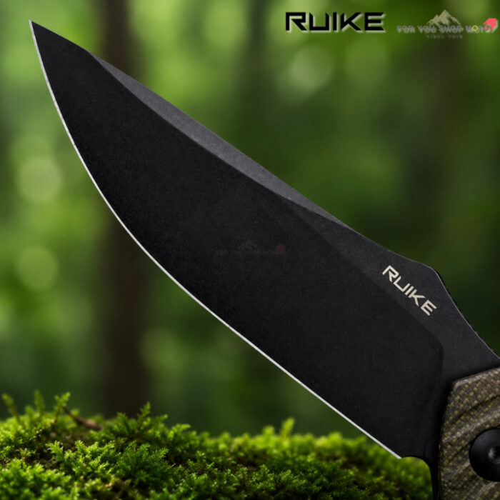 มีดพับ RUIKE P123 ใบมีด Sandvik 14C28N 3.62 นิ้ว Drop Point ด้าม Micarta ระบบ Liner Lock EDC P123-MB / P123-ME / P123-MG