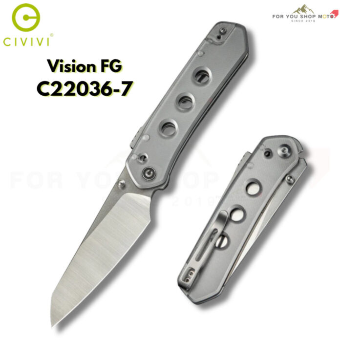 มีดพับ CIVIVI Vision FG EDC ใบมีด Nitro-V / Damascus 3.54 นิ้ว ด้าม G10 / Micarta / Ultem / Lexan Thumb Stud & Superlock