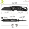 มีดพับ CIVIVI Pragma EDC ใบมีด Nitro-V 2.2 นิ้ว Wharncliffe ด้าม Aluminum พร้อม Carabiner & Bottle Opener Button Lock