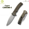 มีดพับ CIVIVI Cogent ใบ 14C28N / Damascus 3.47 นิ้ว ด้าม Micarta / G10 ระบบ Button Lock Flipper แท้ 100% EDC C20038