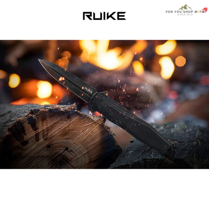 มีดพับ Ruike Knife P188-B Flipper Folding Knife ใบมีด D2 3.58" ด้าม Black G10 ของแท้ 100%