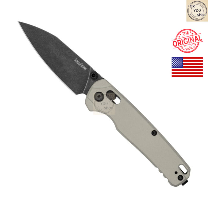 มีดพับ Kershaw Bel Air ของแท้ USA ใบมีด CPM MagnaCut 3.1 นิ้ว ระบบล็อก DuraLock พร้อมคลิปพก EDC สี Beige