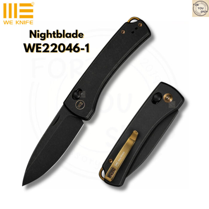 มีดพับ WEKNIFE Nightblade ใบมีด CPM 20CV 2.98นิ้ว ด้าม Titanium ระบบ Crossbar Lock EDC WE22046
