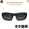Ergodyne Skullerz ODIN Safety Glasses กรอบดำด้าน เลนส์ Smoke ANSI Z87.1+ แว่นยิงปืน Tactical แว่นตาเซฟตี้ กันกระแทก