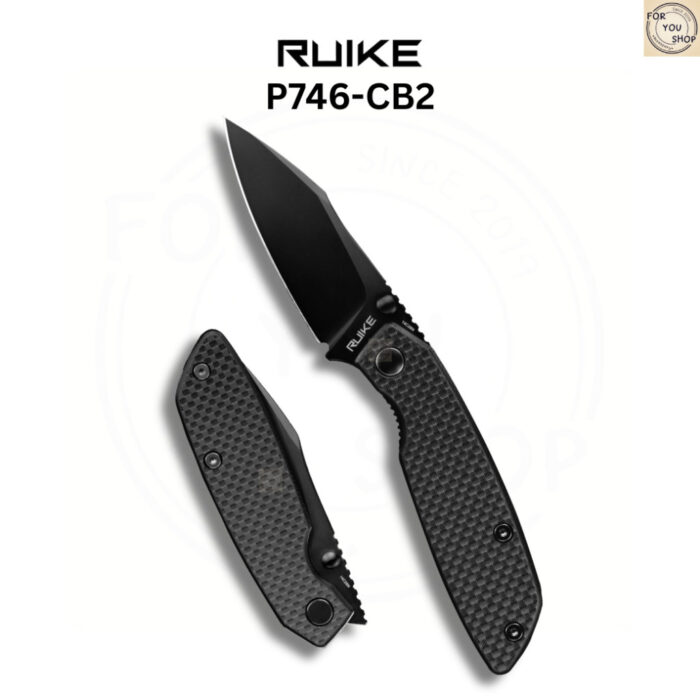 (New Products) มีดพับ RUIKE P746 ใบมีด 14C28N ขนาด 3.15 นิ้ว ด้าม Carbon Fiber พร้อม Front Flipper ระบบ Liner Lock EDC