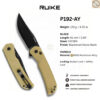 (New Products) มีดพับ RUIKE P192 ใบมีด 14C28N ขนาด 3.58 นิ้ว ด้าม Aluminum ระบบ Button Lock EDC