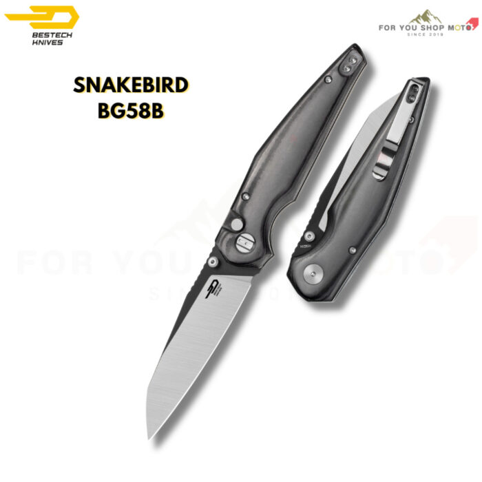 มีดพับ BESTECH SNAKEBIRD (BG58 Series) ใบมีด 14C28N ระบบ Button Lock มีดพก EDC ของแท้ 100% [ขนาดใบมีด 3.54 นิ้ว]