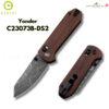 มีดพับ CIVIVI Yonder ใบมีด 14C28N / Damascus 2.88นิ้ว ด้าม G10 / Micarta / Wood Guibourtia ระบบ Crossbar Lock EDC C23073