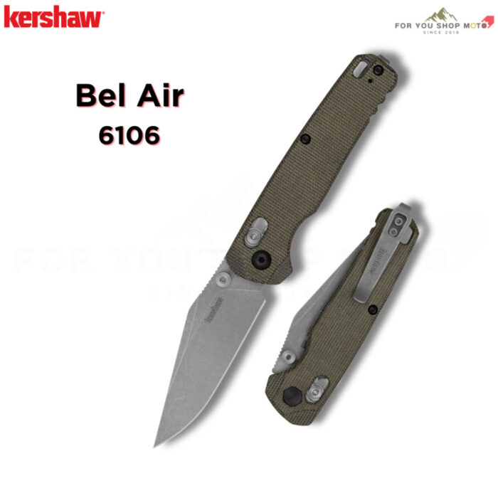 มีดพับ Kershaw Bel Air Clip Point USA ใบมีด MagnaCut 3.05 นิ้ว ด้าม Micarta / G10 / Carbon Fiber 6106 / 6106BLK / 6106CF