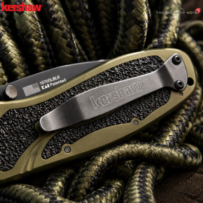 th-11134207-81ztq-ms3vyfxxov0m59-2.jpg มีดพับ Kershaw Blur Olive Drab / Black (รุ่น 1670OLBLK) ด้ามสีเขียวโอลิฟ ใบดำ DLC เหล็ก 14C28N แท้ Made in USA