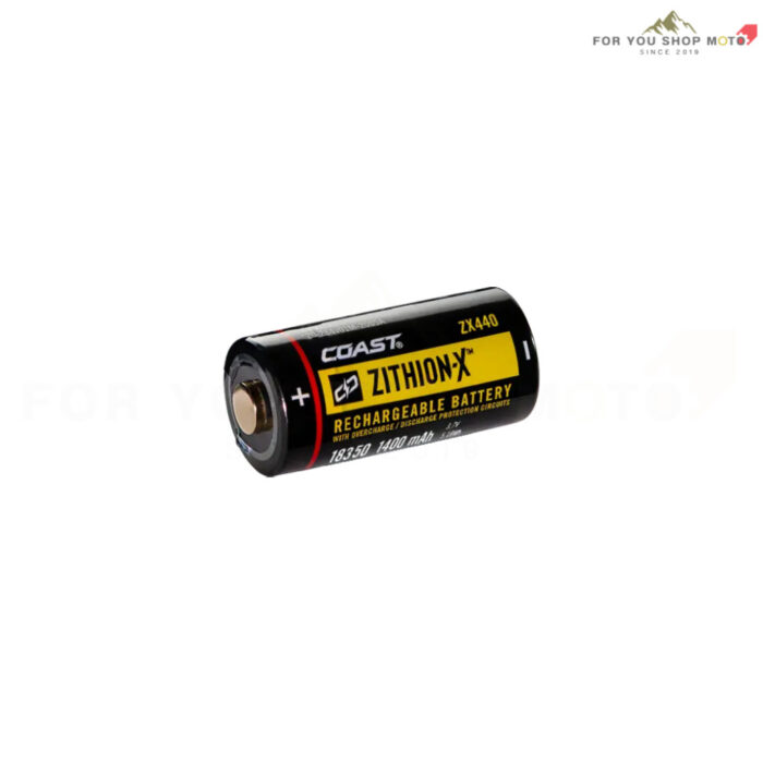 COAST ZX440 ถ่านชาร์จ 3.7V (1400mAh) 18350 ชาร์จ USB-C ในตัว สำหรับไฟฉาย แท้ 100%
