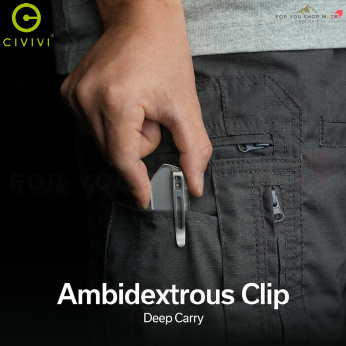 มีดพับ CIVIVI Vision FG EDC ใบมีด Nitro-V / Damascus 3.54 นิ้ว ด้าม G10 / Micarta / Ultem / Lexan Thumb Stud & Superlock