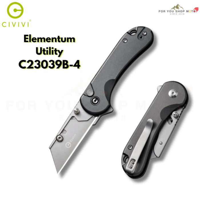 th-11134207-81ztq-mslm0o7ev8qx53-2.jpg มีดพับ CIVIVI Elementum Utility ใบมีด 6Cr13 2.26 นิ้ว S/S Blade Holder ด้าม Aluminum ระบบ Button Lock Thumb Stud
