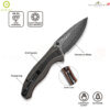 [New] มีดพับ CIVIVI Vyrent ใบมีด Nitro-X7 / Damascus 3.48 นิ้ว ด้าม G10 / Micarta รุ่นใหม่ Flipper & Thumb Stud C25037