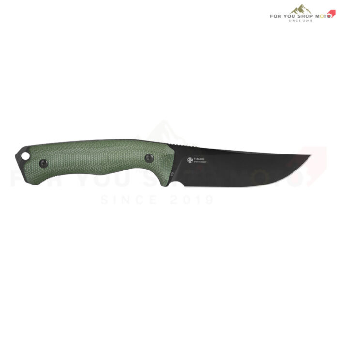 มีดใบตาย (Fixed Blade) Ruike Knife F186-MG ใบมีด D2 4.17 นิ้ว ด้าม Micarta (Green) พร้อมซอง ABS แท้ 100%