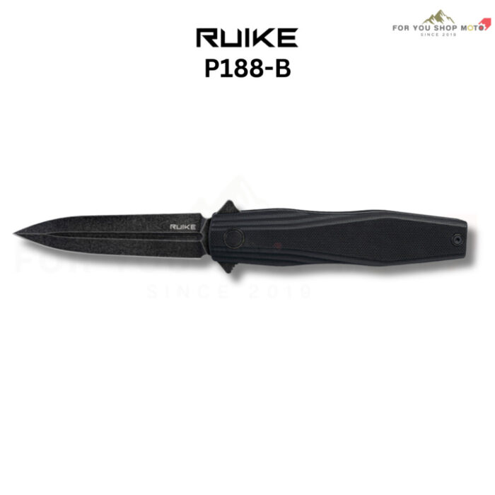 มีดพับ Ruike Knife P188-B Flipper Folding Knife ใบมีด D2 3.58" ด้าม Black G10 ของแท้ 100%